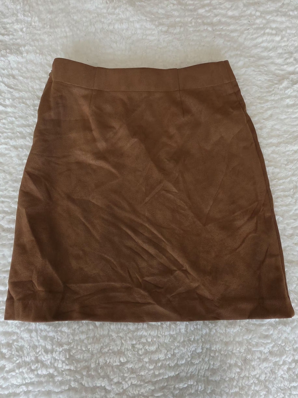 LC Lauren Conrad Brown Suede-Look Mini Skirt